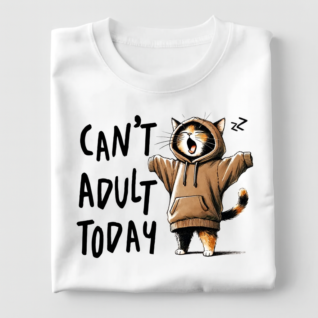 Can’t Adult Today Cat Tee