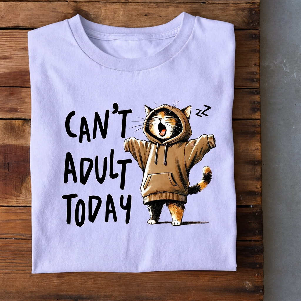 Can’t Adult Today Cat Tee