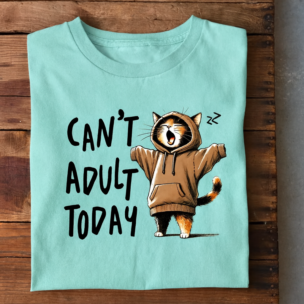 Can’t Adult Today Cat Tee